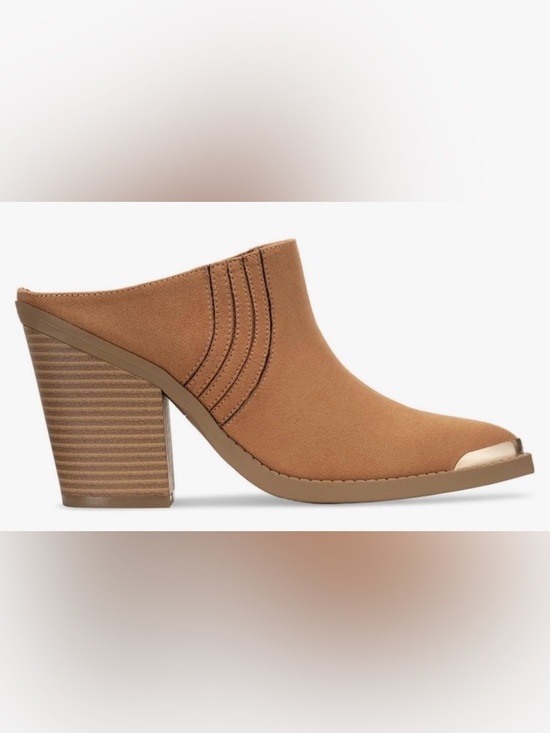 NIB [Sun + Stone] Deyzaa Faux Suede Pointed Toe Mules Women’s Sz 5.5 or 11 - Picture 2 of 16